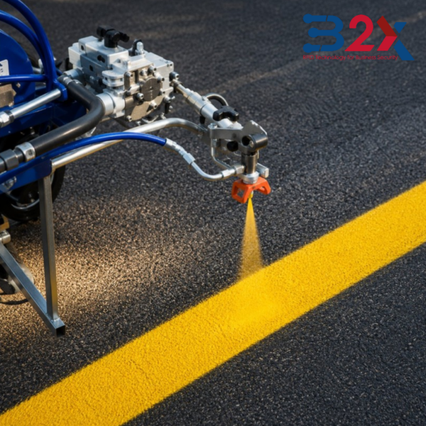 Machine de marquage routier airless hydraulique