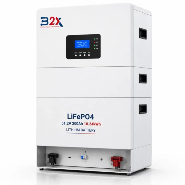 Batterie solaire lithium LiFePO4 10 kWh 51,2V basse tension B2X Tunisie