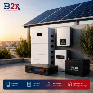 Équipements d'énergie solaire photovoltaïque avec batteries pour l'indépendance et la sécurisation électrique en Tunisie