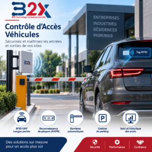 Système de contrôle d’accès véhicules RFID UHF et ANPR en Tunisie – B2X